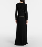 Gucci Horsebit embellished jersey maxi dress