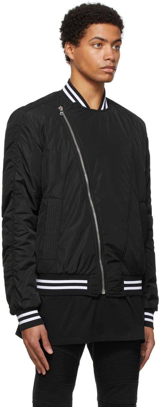 BALMAIN: velvet bomber jacket with monogram - Dark