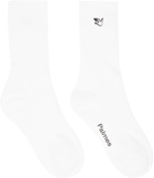 Palmes Two-Pack White Mid Socks