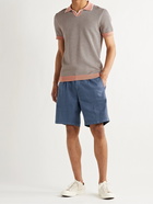 ALTEA - Slub Linen-Blend Shorts - Blue - XL