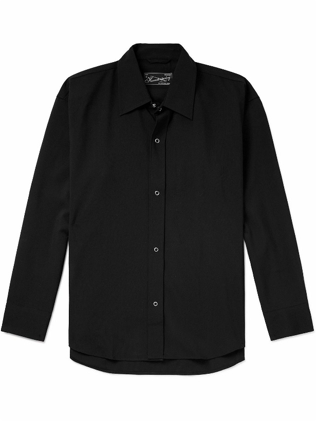 Photo: mfpen - Casino Oversized Wool-Twill Overshirt - Black