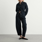 Closed Women's Striped Denim Jacket in Dark Blue