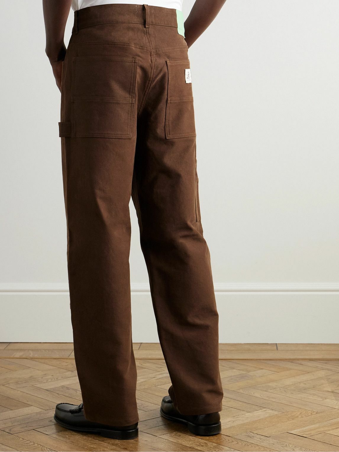 AGOLDE - RSVP GALLERY Ewing Straight-Leg Cotton-Twill Carpenter Trousers - Brown