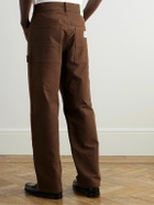 AGOLDE - RSVP GALLERY Ewing Straight-Leg Cotton-Twill Carpenter Trousers - Brown