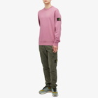 Stone Island Men's Garment Dyed Crew Sweatshirt in Rose Quartz