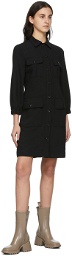 See by Chloé Black Belted Button Up Dress