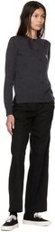 Maison Kitsuné Black Formal Trousers