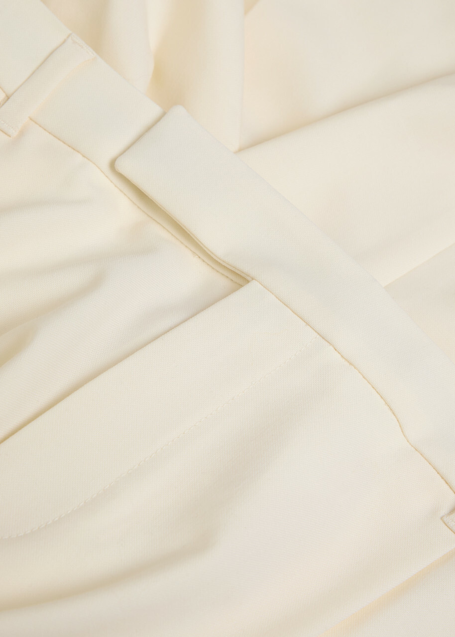 Maria Mcmanus Straight-leg Stretch-wool Trousers Ivory