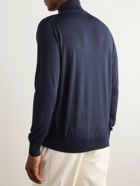 Caruso - Wool, Silk and Cashmere-Blend Rollneck Sweater - Blue