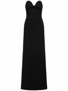 MAGDA BUTRYM Strapless Wool Blend Long Dress