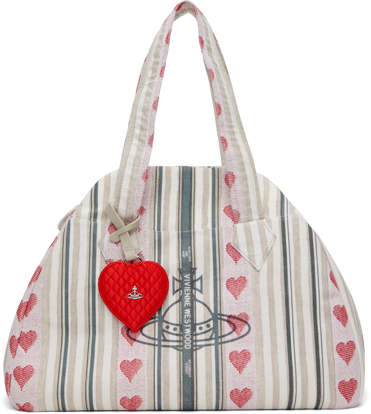 Vivienne Westwood Beige Large Archive Yasmine Hand Bag Vivienne