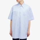 Gucci Men's Heavy Cotton Short Sleeve Shirt in Baby Blue