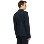 Dion Lee Navy Hook and Eye Blazer