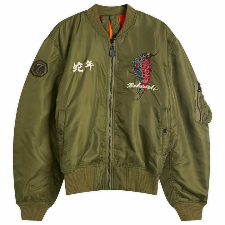 Photo: Maharishi Men's Year Of The Snake MA-1 Flight Jacket in Olive