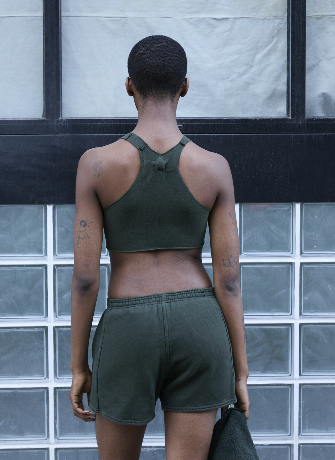 GREG ROSS Raw Cut Bra Top