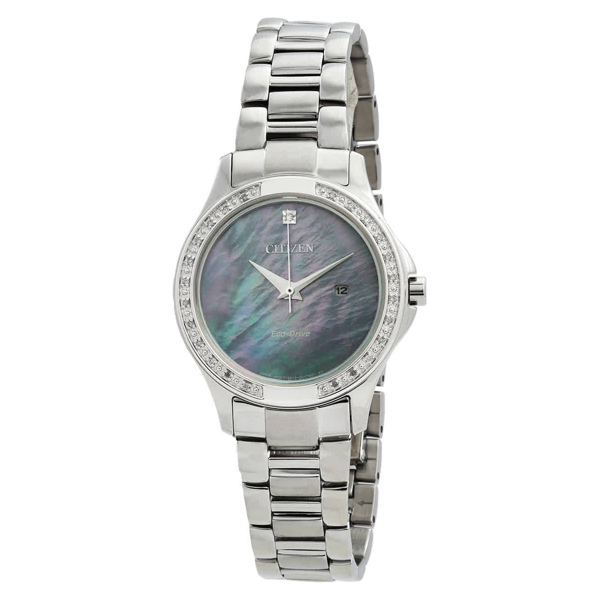 Citizen Classic Eco-Drive Crystal Mother of Pearl Dial Ladies Watch EW2640-54Y