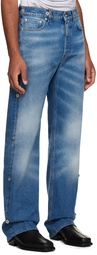 Y/Project Blue Snap Off Jeans