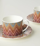 Missoni Zig Zag Jarris set of 2 teacups and saucers