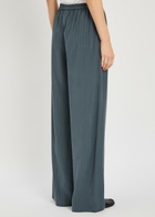 Emporio Armani Striped Loose Straight-leg Trousers Navy