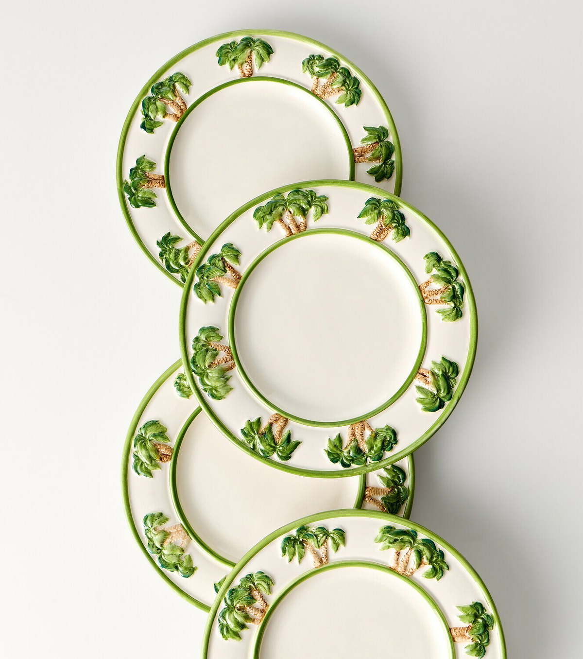Les-Ottomans Palms set of 4 ceramic dessert plates