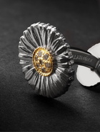 Buccellati - Blossoms Gardenia Silver and Gold-Plated Diamond Cufflinks