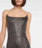 Giuseppe di Morabito Embellished bustier mesh gown