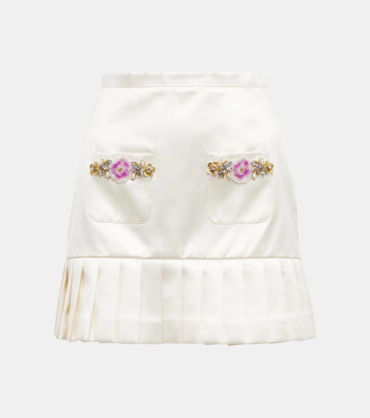 Miss Sohee Embellished silk miniskirt