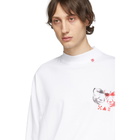 Off-White White Halftone Faces Mock T-Shirt