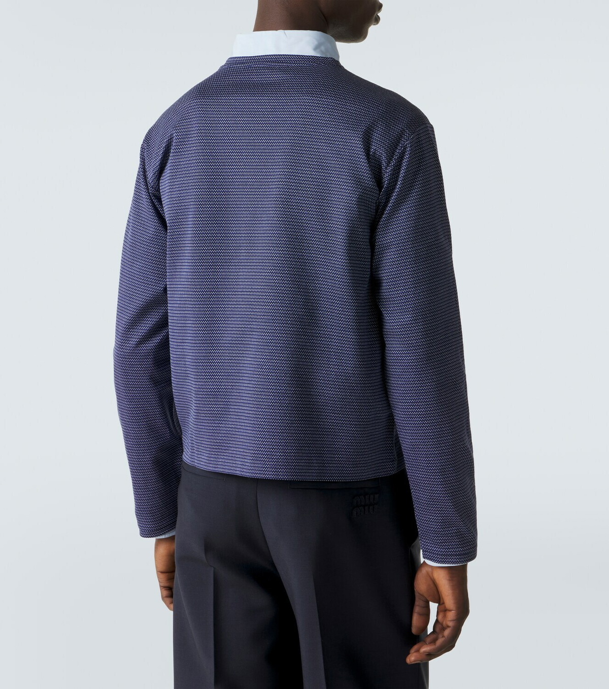 Miu Miu Striped cotton jersey jacquard T-shirt