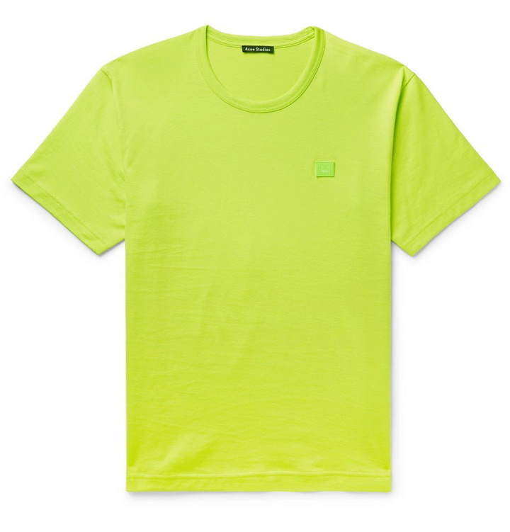 Photo: Acne Studios - Nash Appliquéd Cotton-Jersey T-Shirt - Men - Green