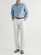 Loro Piana - André Cotton and Cashmere-Blend Twill Shirt - Blue
