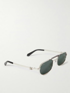 Off-White - Baltimore Oval-Frame Silver-Tone and Acetate Sunglasses