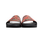 McQ Alexander McQueen Orange Camo Infinity Slides