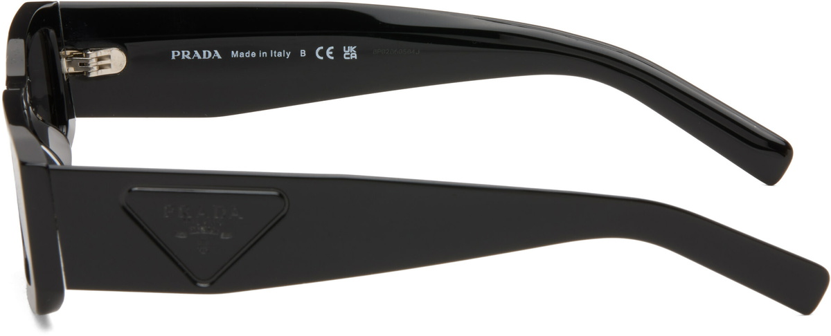 Prada Eyewear Black Rectangular Sunglasses