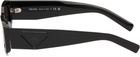 Prada Eyewear Black Rectangular Sunglasses