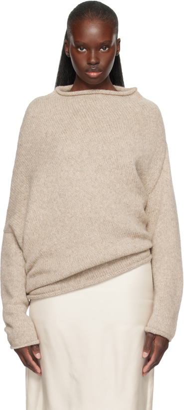 Photo: Lauren Manoogian Beige Askew Pullover Sweater