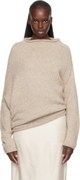 Lauren Manoogian Beige Askew Pullover Sweater