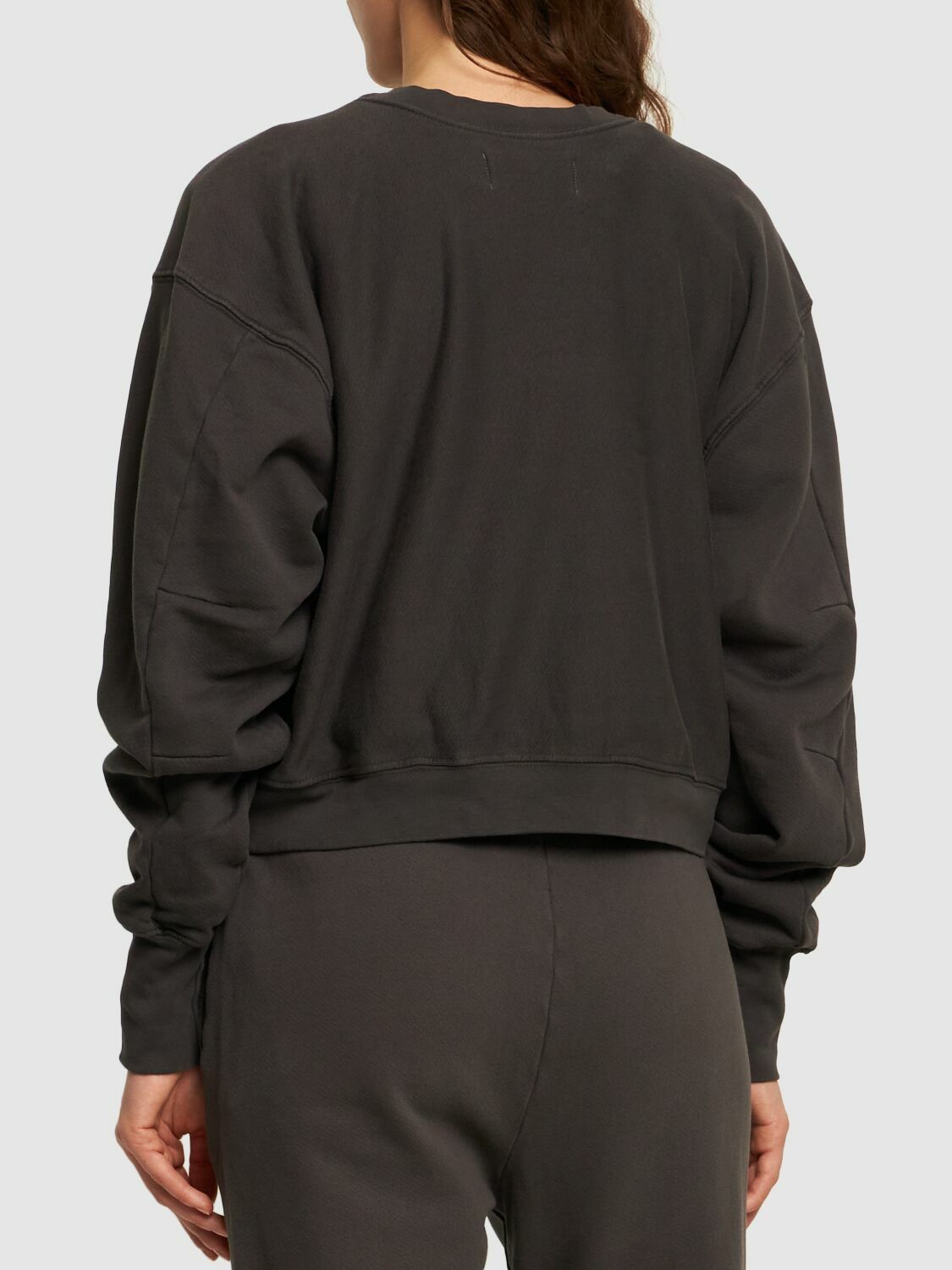 LES TIEN - Cropped Cotton Sweatshirt