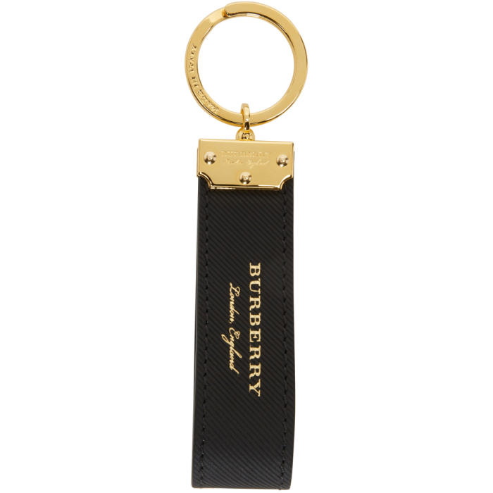 Burberry Haymarket Check Leather Key Ring in Natural for Men