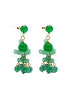 Completedworks Beaded 18kt Gold Vermeil Drop Earrings - Green - One Size