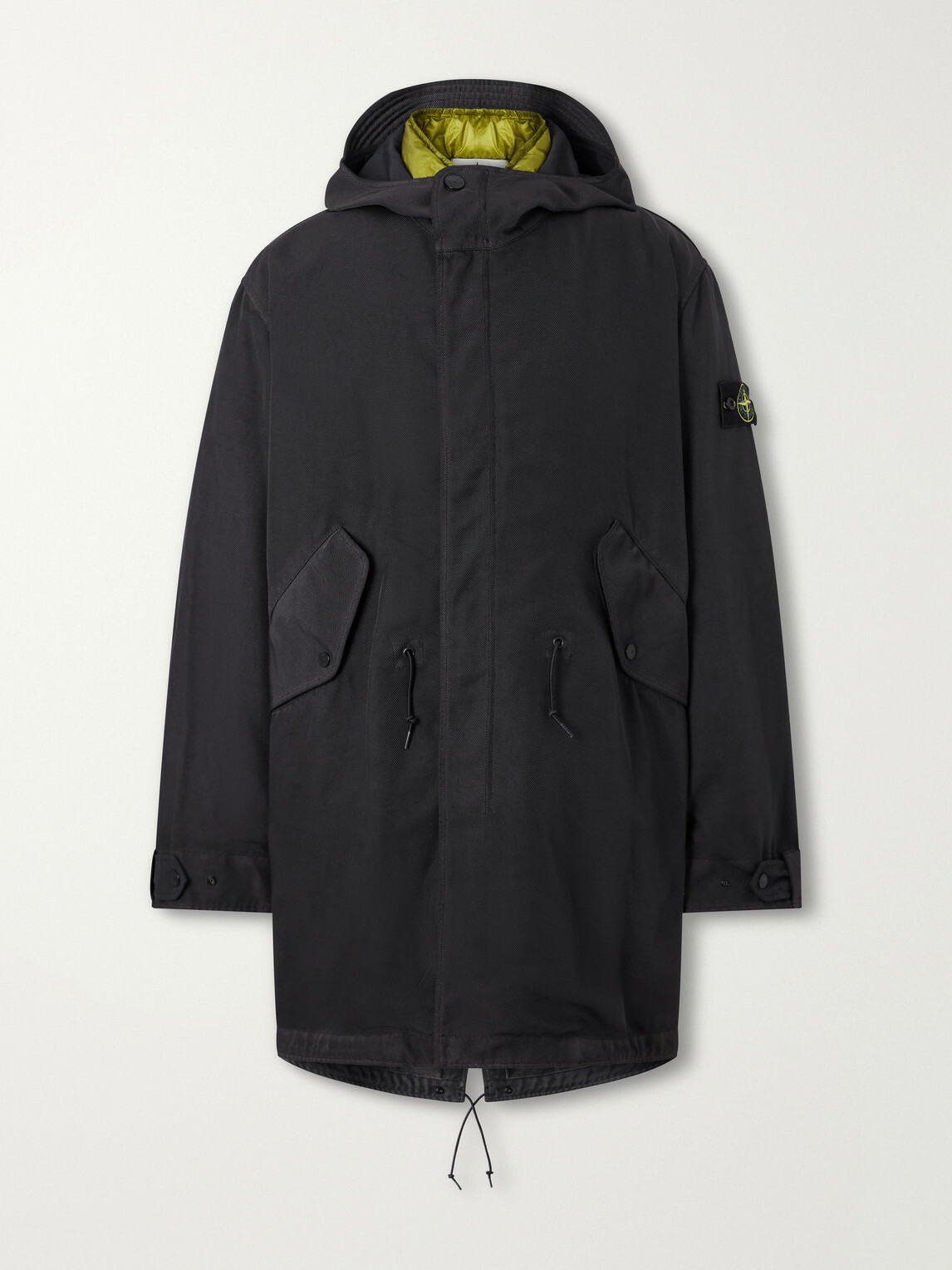Stone Island - Hooded Layered Garment-Dyed Shell-TC Parka - Gray