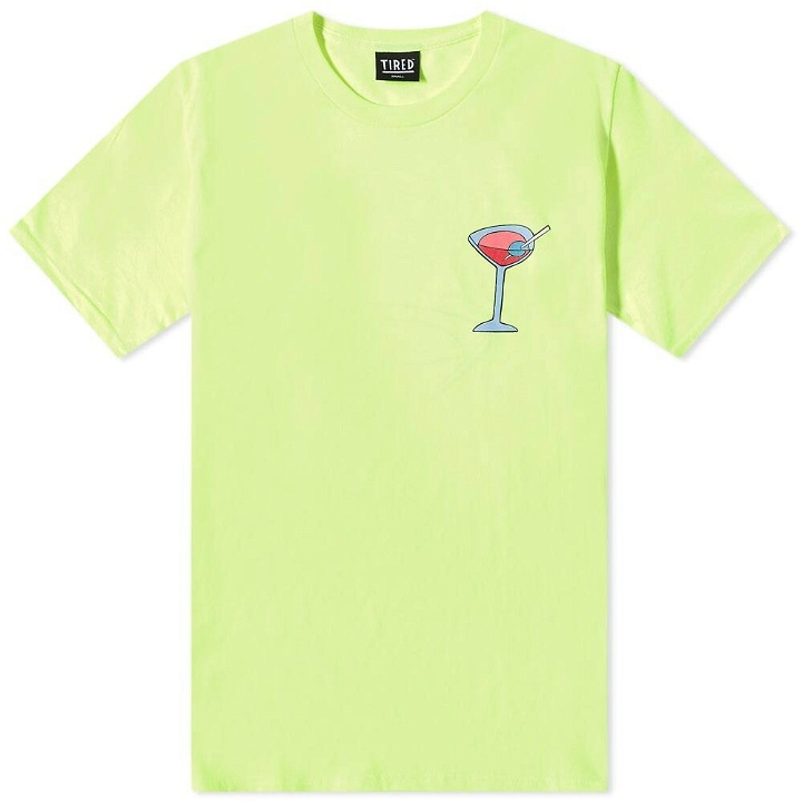 Photo: Tired Skateboards Men's Dirty Martini T-Shirt in Chartreuse