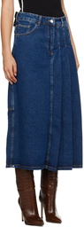 Saks Potts Blue Bier Denim Midi Skirt