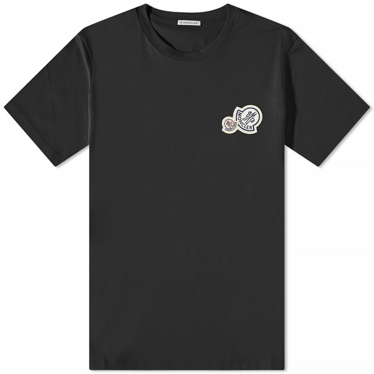 Moncler Men s Double Badge T Shirt in Black