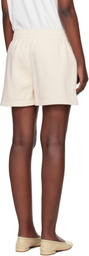 Maison Kitsuné Beige Baby Fox Patch Regular Jog Shorts