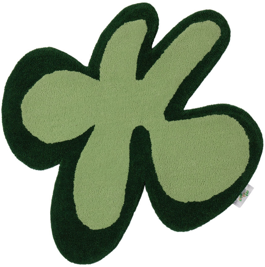 Rashelle SSENSE Exclusive Green Double Flubber Rug