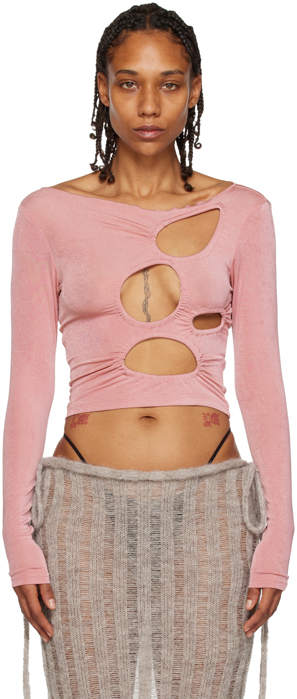 TYRELL SSENSE Exclusive Pink Long Sleeve T-Shirt