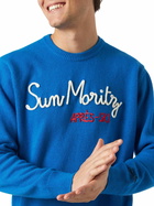 MC2 Saint Barth Man Crewneck Sweater With Sun Moritz Après Ski Embroidery
