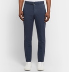 Officine Generale - Navy Paul Garment-Dyed Cotton and Linen-Blend Trousers - Blue