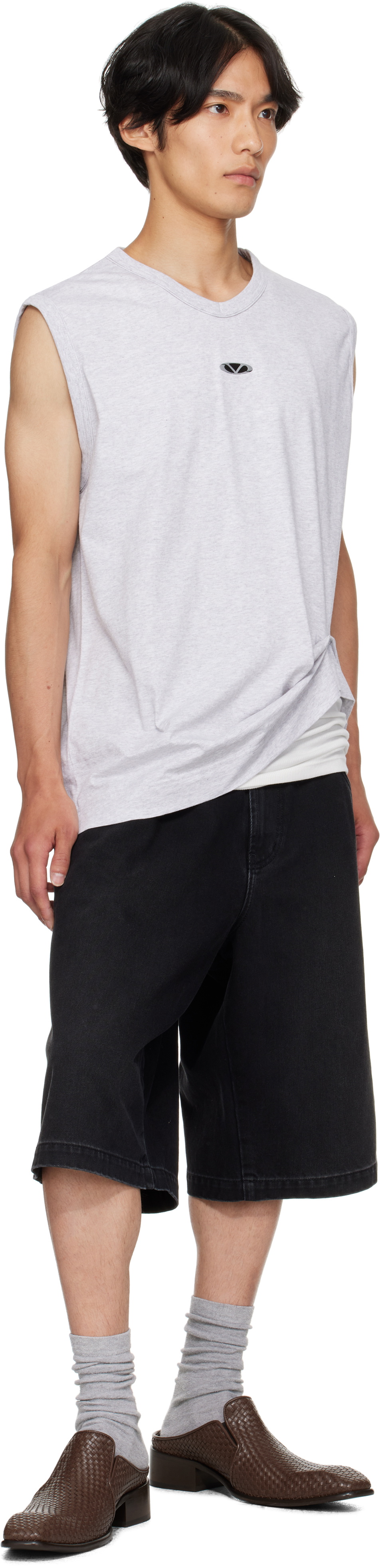 VETEMENTS Black Hip-Hop Denim Shorts